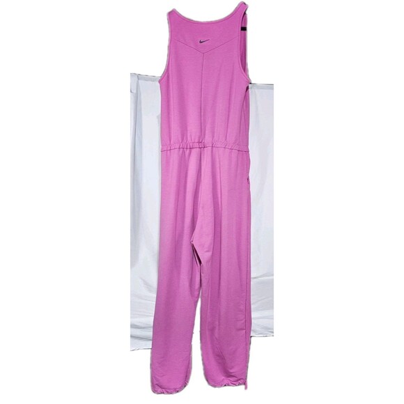 Nike Dri-FIT Yoga Jumpsuit Womens Medium M Fuchsia Pink Sleeveless One Piece EUC - Picture 3 of 13